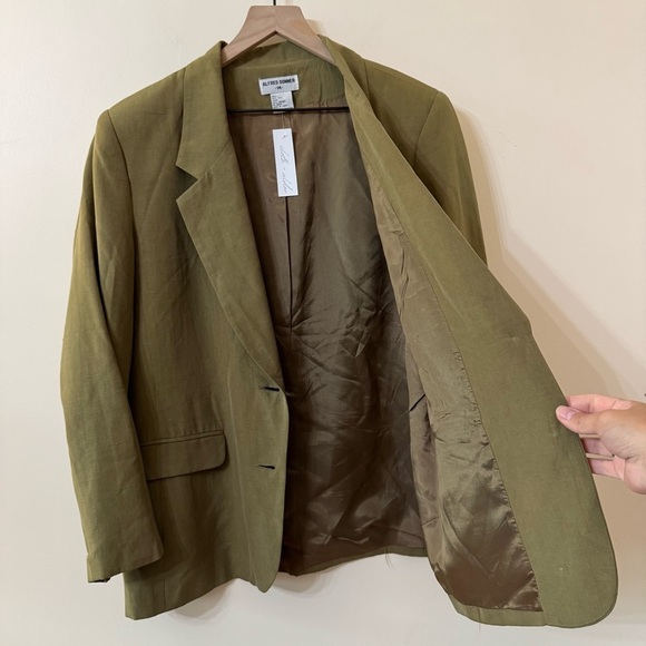 vintage Alfred DUNNER 100% silk blazer - size 14 - Picture 5 of 8